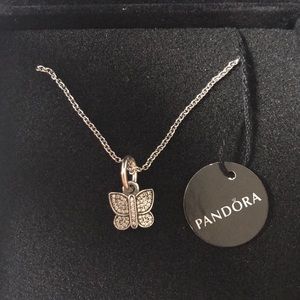 Pandora Butterfly Pendant Necklace 